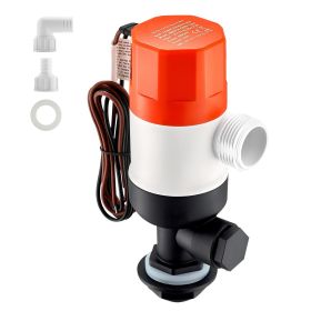 Livewell Pump for Boat, 12V 800 GPH Straight Livewell Aerator Pump with Dual Inlet, ABA Housing & Detachable Motor Cartridge
